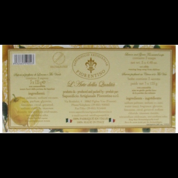 Box of 3 Italian Lemon & Green Tea Scent Soap 🍋 - Picture 3 of 4